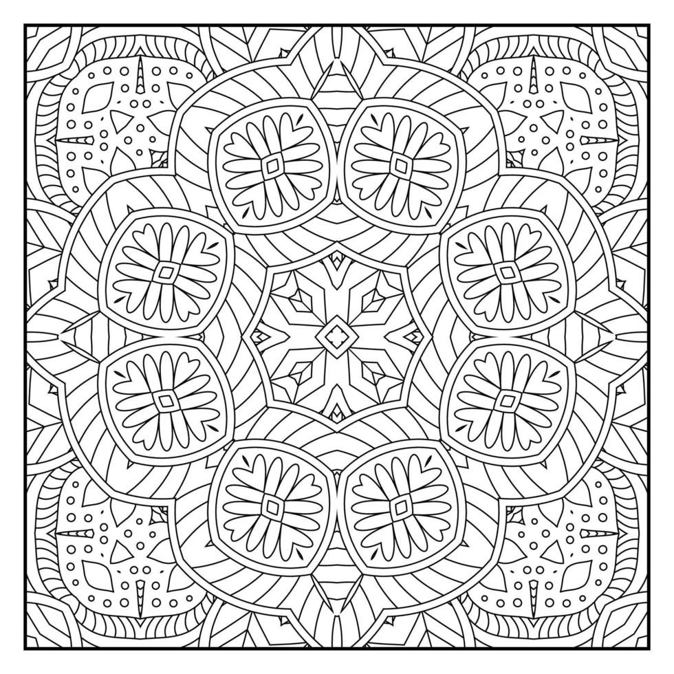 mandala kleur bladzijde voor volwassenen. mandala achtergrond. mandala patroon kleur bladzijde. hand- getrokken mandala patroon achtergrond. vector zwart en wit kleur bladzijde voor kleur boek.