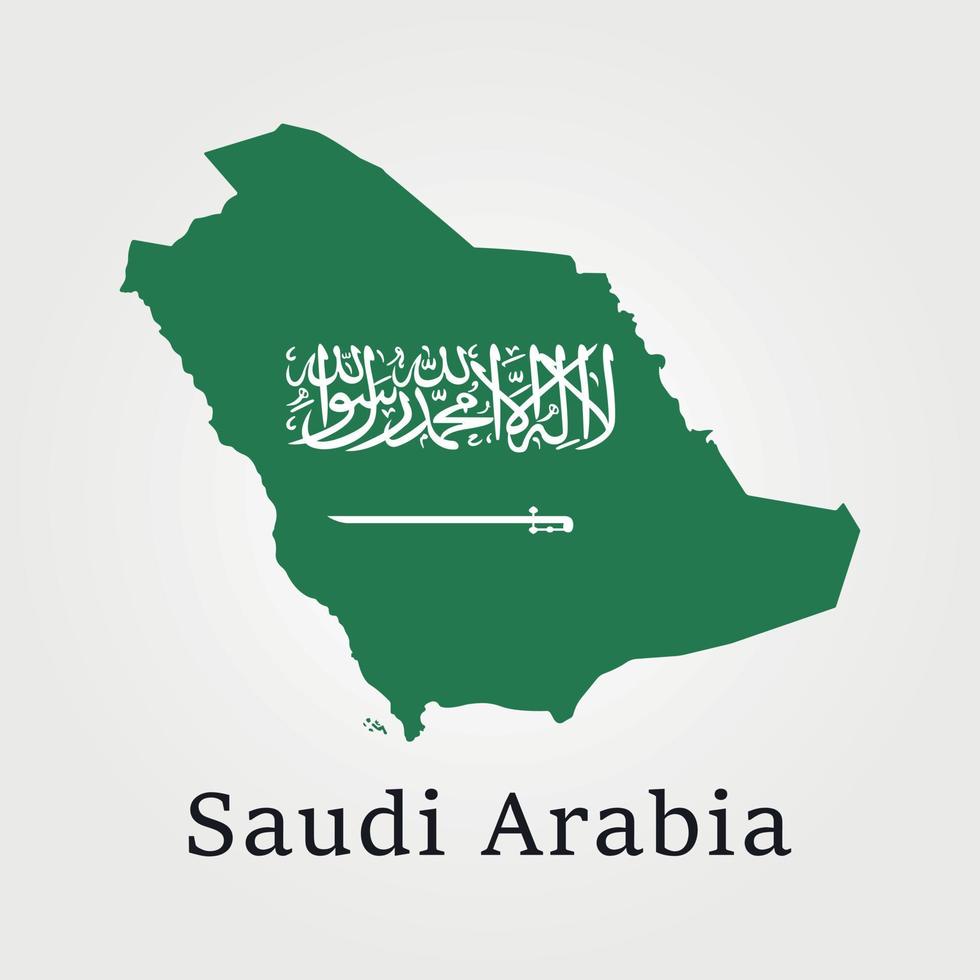 saudi Arabië kaart en hun vlag illustratie Adobe illustrator artwork vector