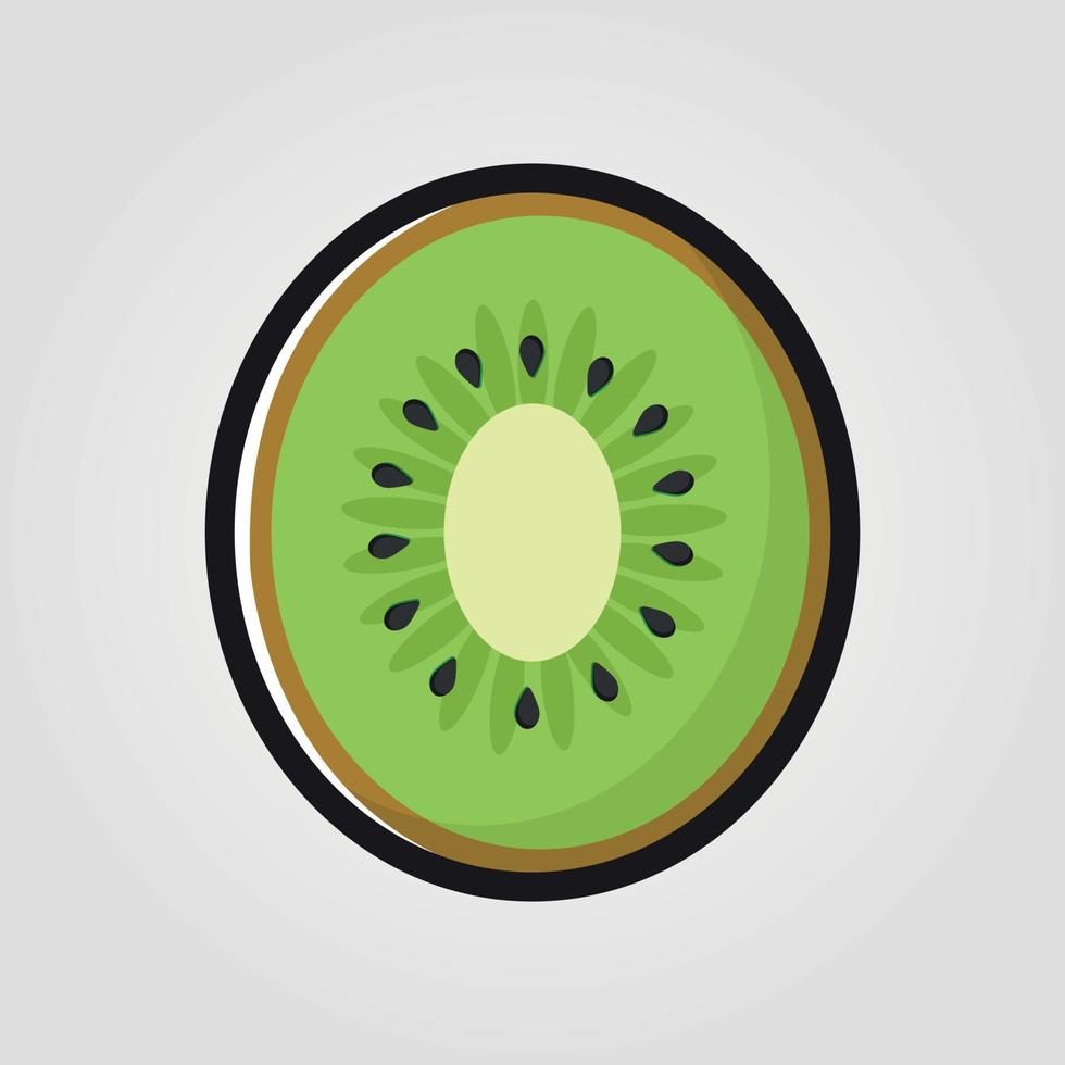 kiwi fruit sociaal media emoji. modern gemakkelijk vector voor web plaats of mobiel app Adobe illustrator artwork