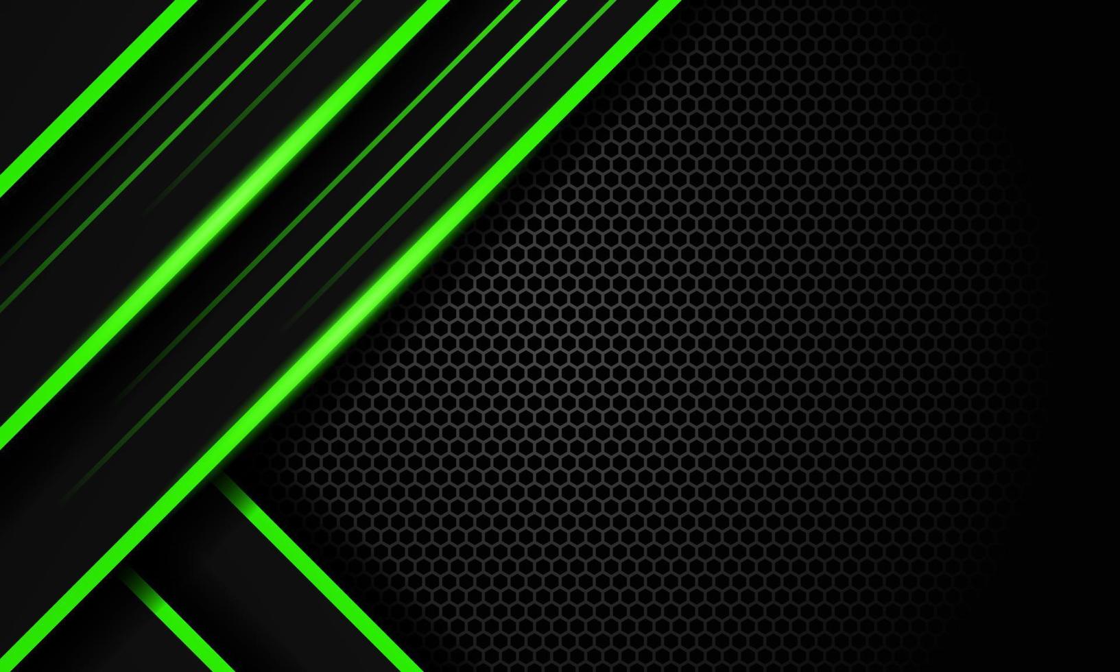 futuristische gaming achtergrond met een zeshoek patroon ontwerp met zwart en donker groen kleuren vector