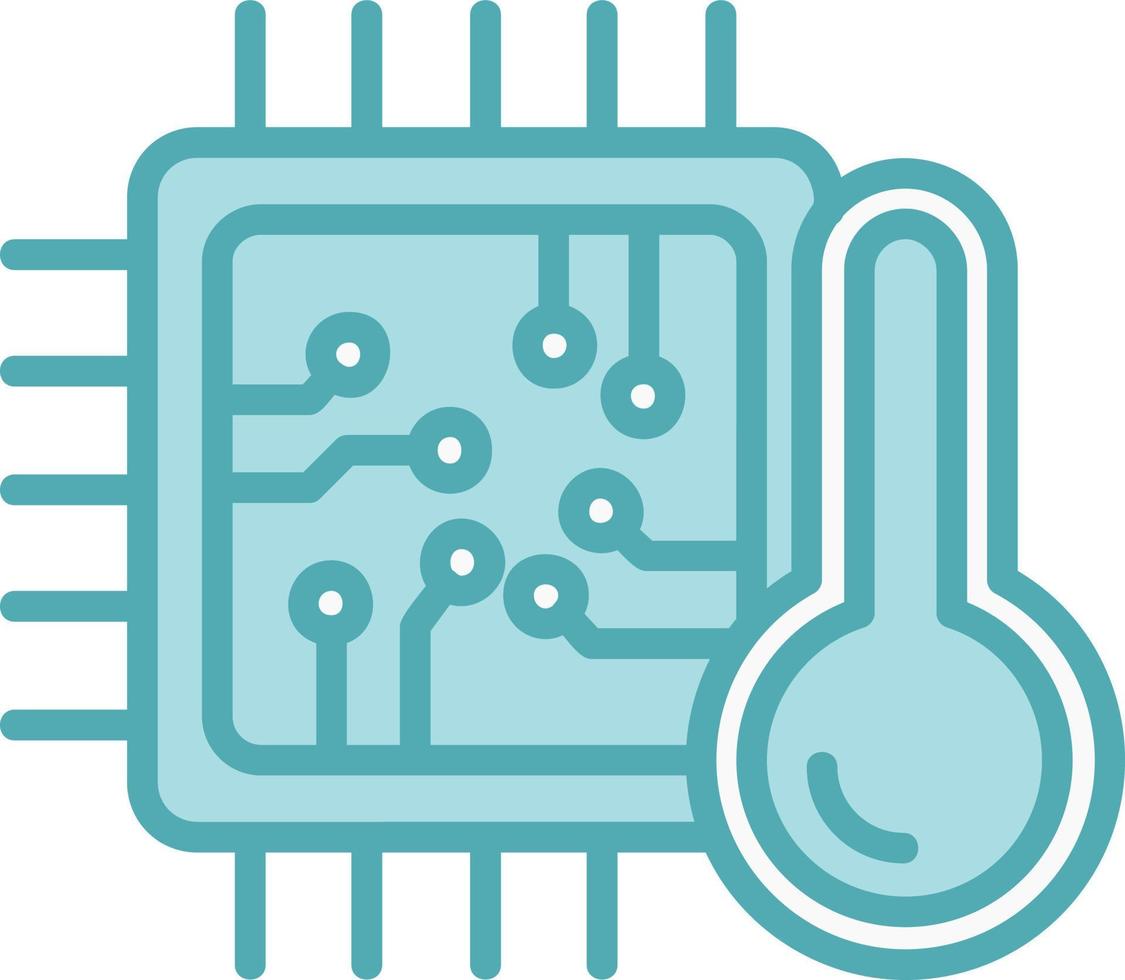 CPU temperatuur vector icoon