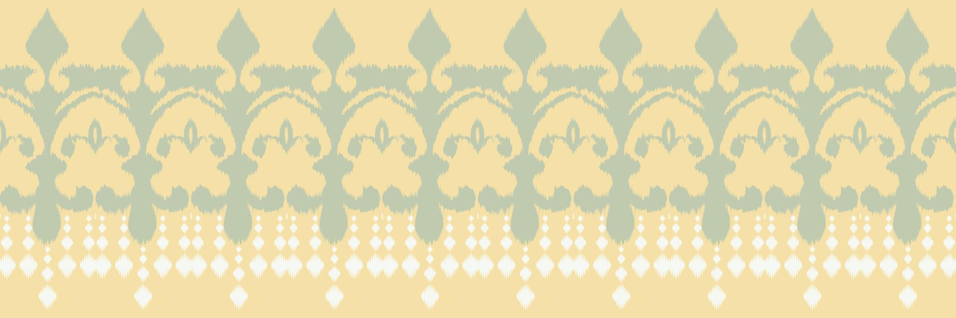 ikat grens tribal abstract naadloos patroon. etnisch meetkundig ikkat batik digitaal vector textiel ontwerp voor prints kleding stof Saree mughal borstel symbool zwaden structuur kurti kurtis kurta's