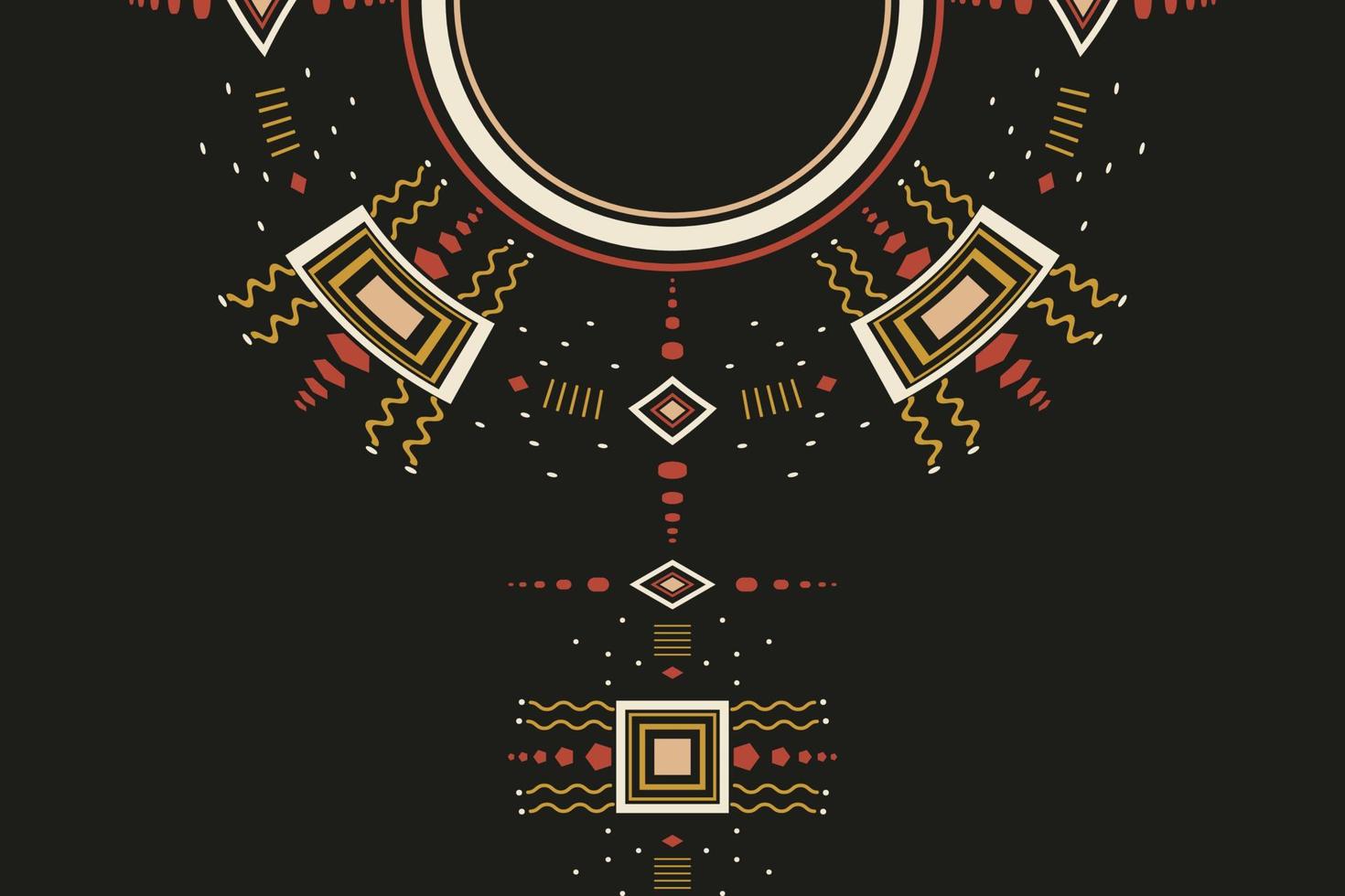 kurti nek ontwerp vector motief borduurwerk etnisch bloemen nek lijn bloem aztec stijl borduurwerk abstract kurti nek ontwerp vector illustratie. ontwerp voor textuur, kleding stof, en sari.