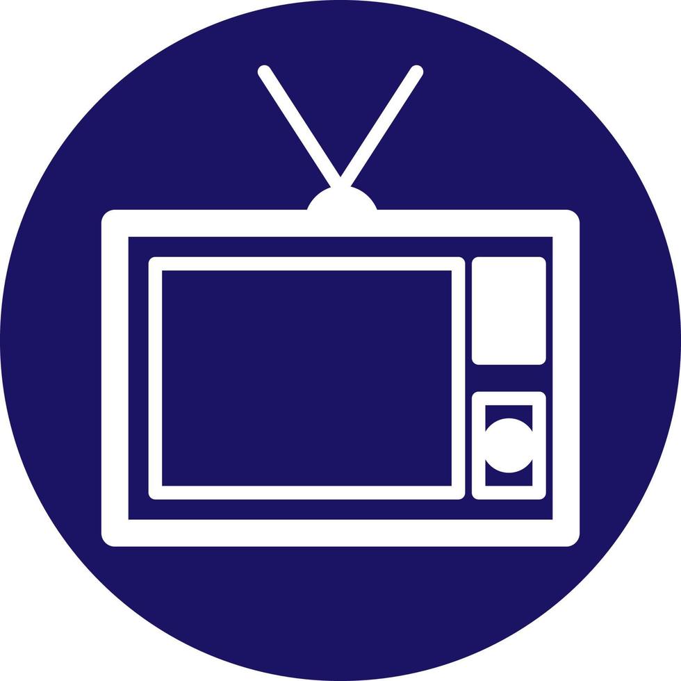 televisie glyph-pictogram vector