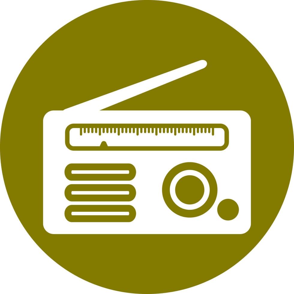 radio glyph-pictogram vector