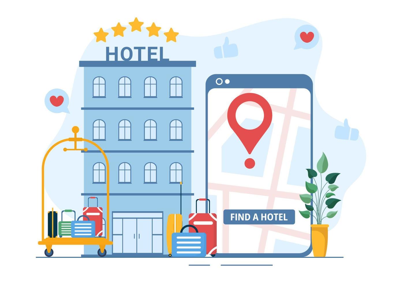 hotel recensie met beoordeling onderhoud, gebruiker tevredenheid naar beoordeeld klant, Product of ervaring in vlak tekenfilm hand- getrokken Sjablonen illustratie vector