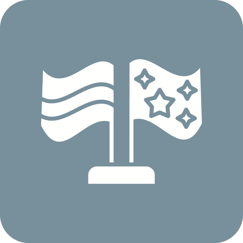 vlaggen glyph ronde hoek achtergrond icoon vector