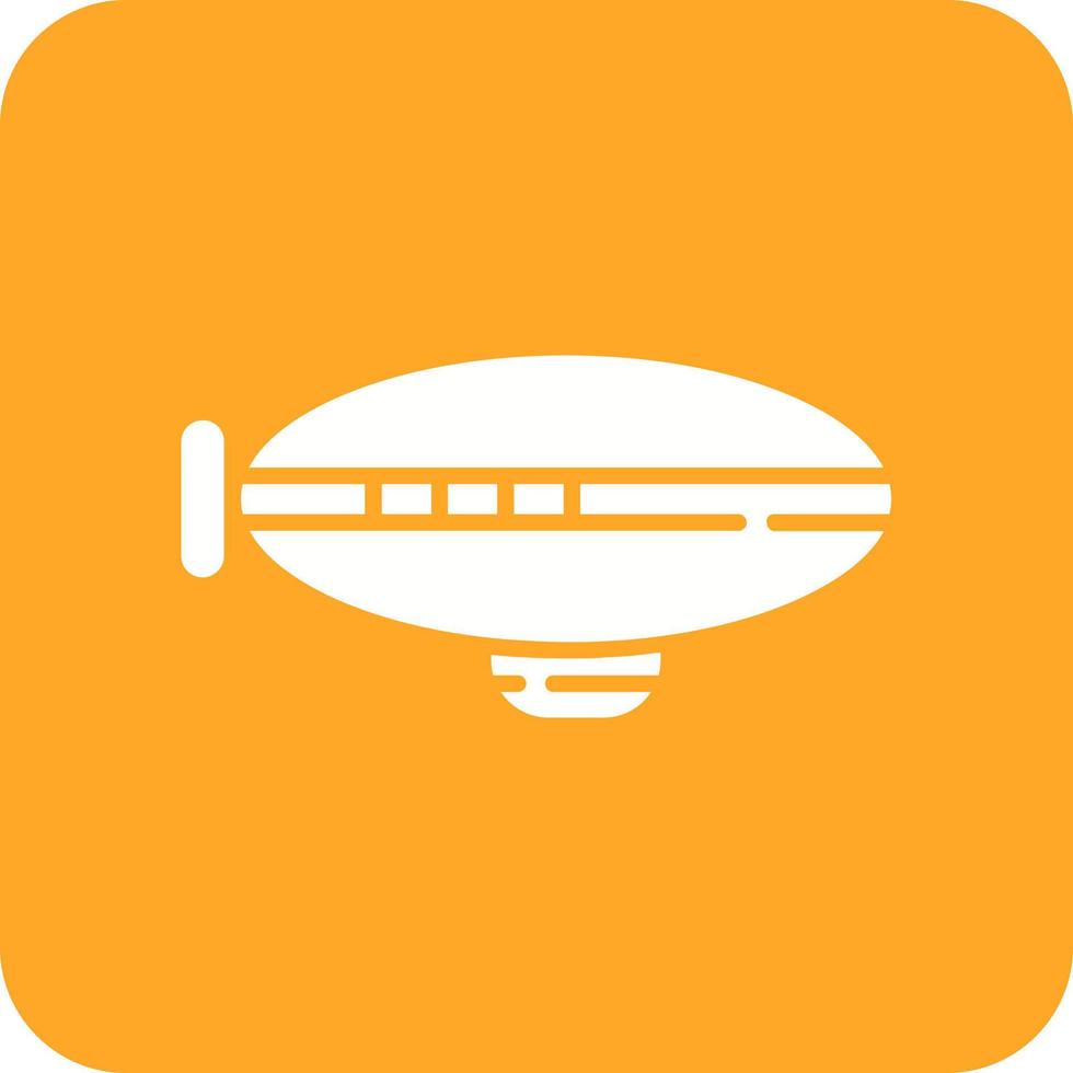 zeppelin glyph ronde hoek achtergrond icoon vector