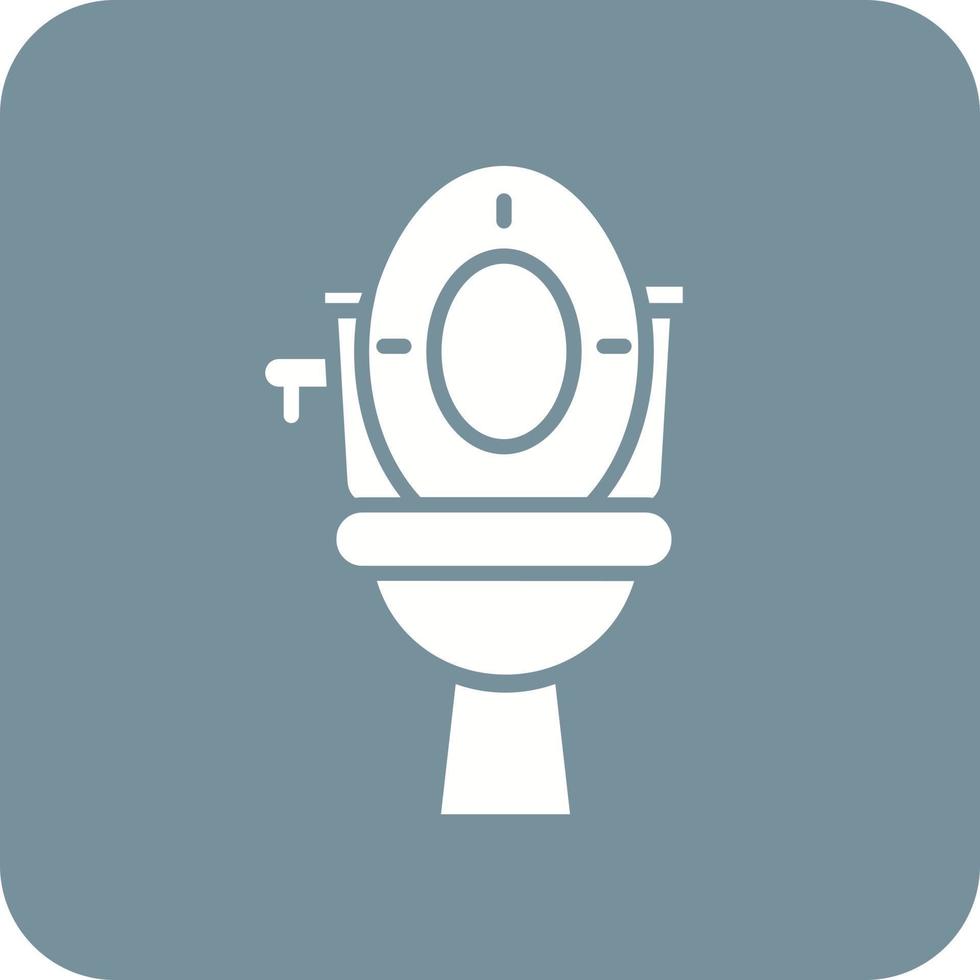 toilet glyph ronde hoek achtergrond icoon vector