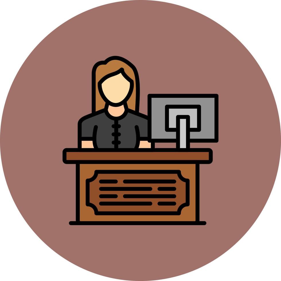 receptioniste creatief icoon ontwerp vector