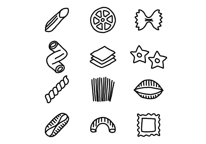 Pasta Liefhebbers Set vector