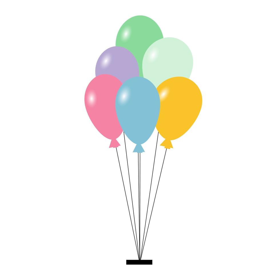 vector illustratie. feestelijk kleurrijk ballonnen. vakantie, verjaardag