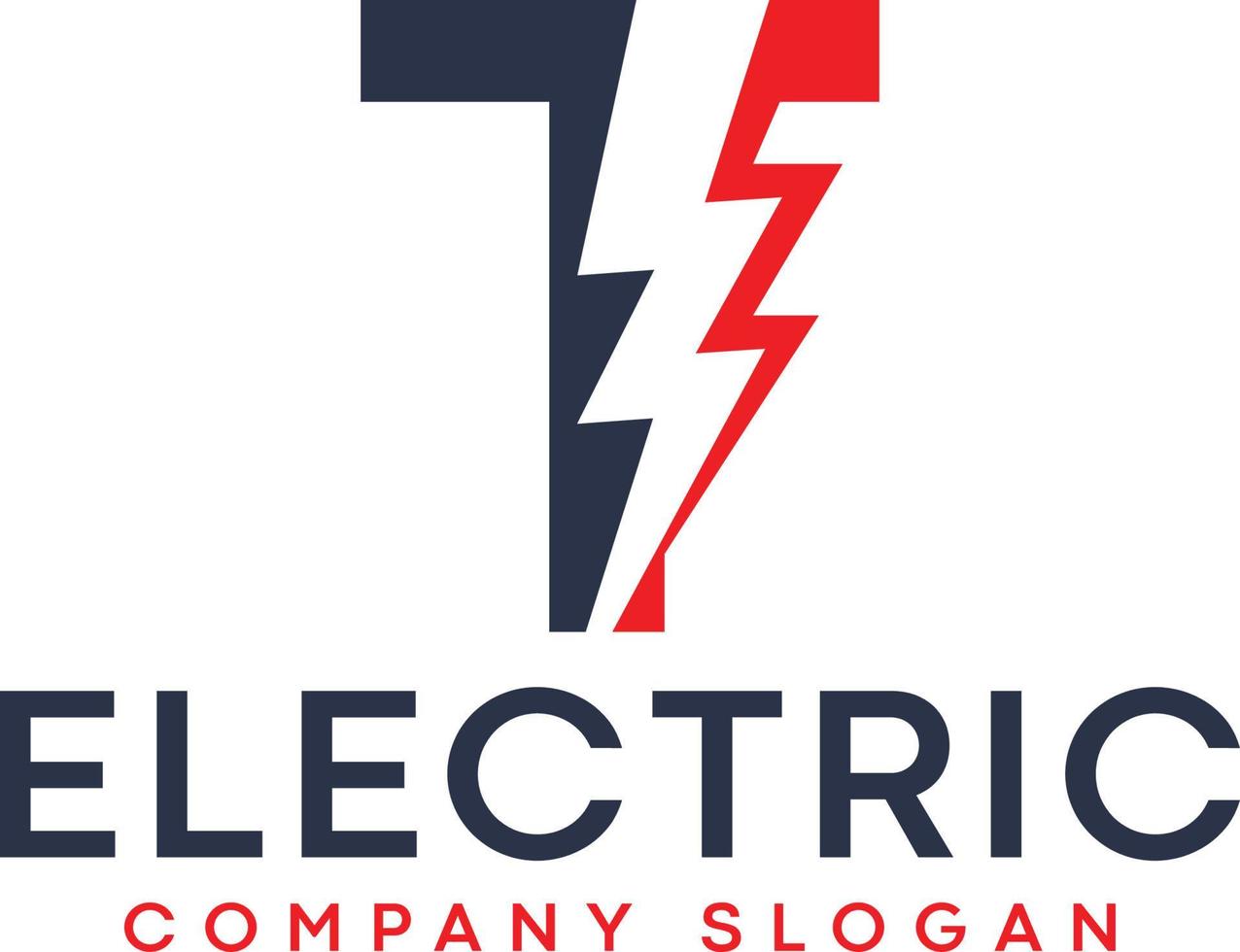 brief t bliksem elektrisch logo met verlichting bout vector