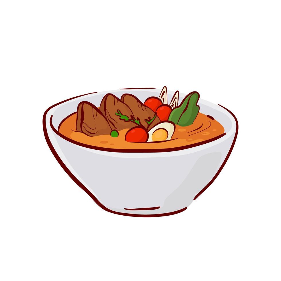 smakelijk soep kleurrijk vector illustratie