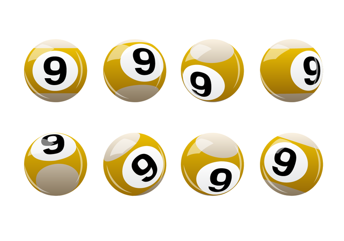 3D Realistische 9 Ball Vector