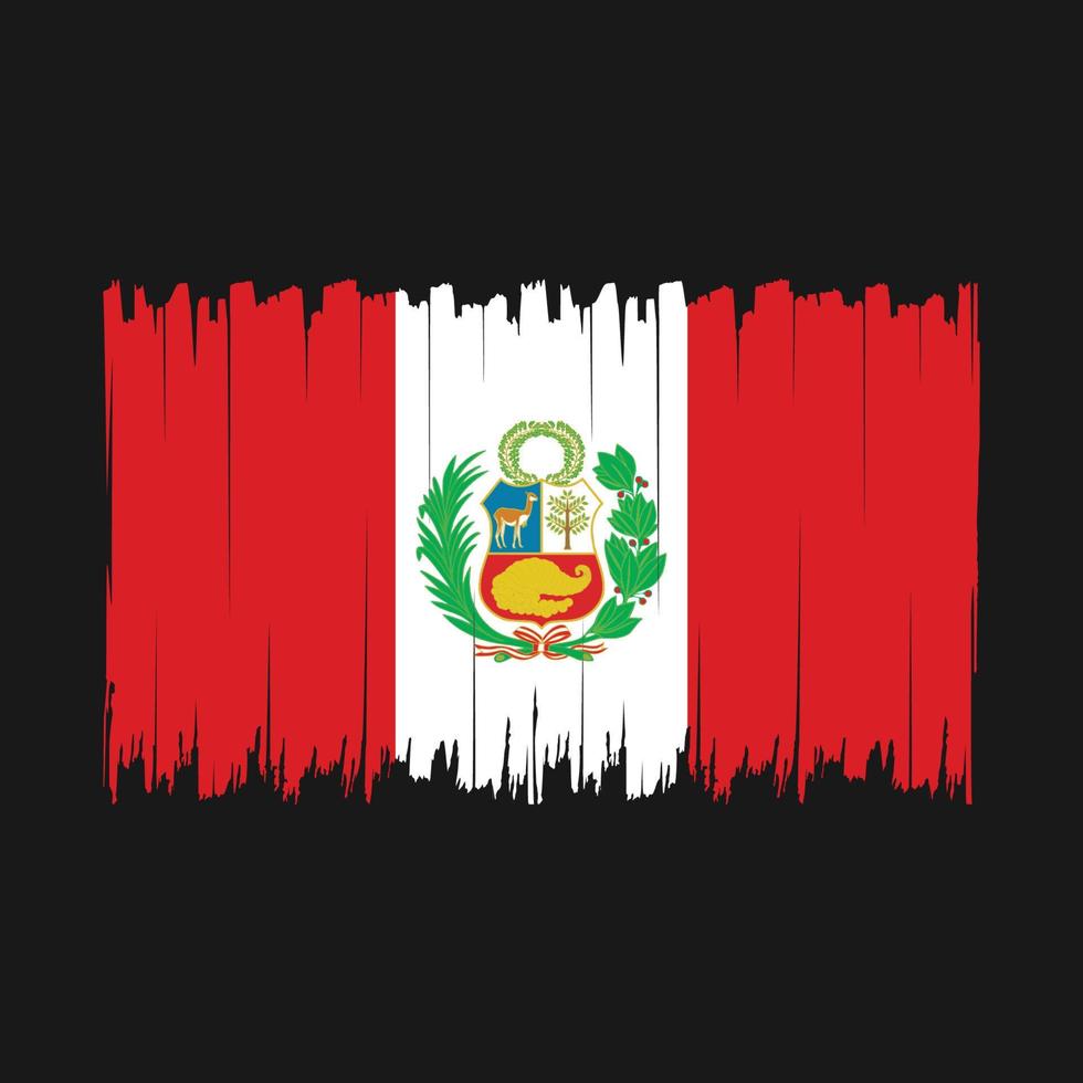 Peru vlag borstel vector