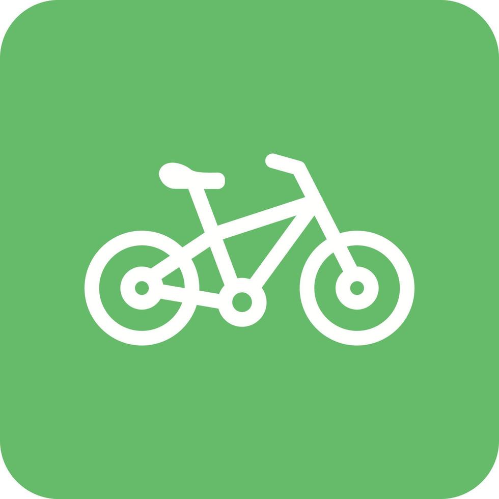 fiets glyph ronde hoek achtergrond icoon vector