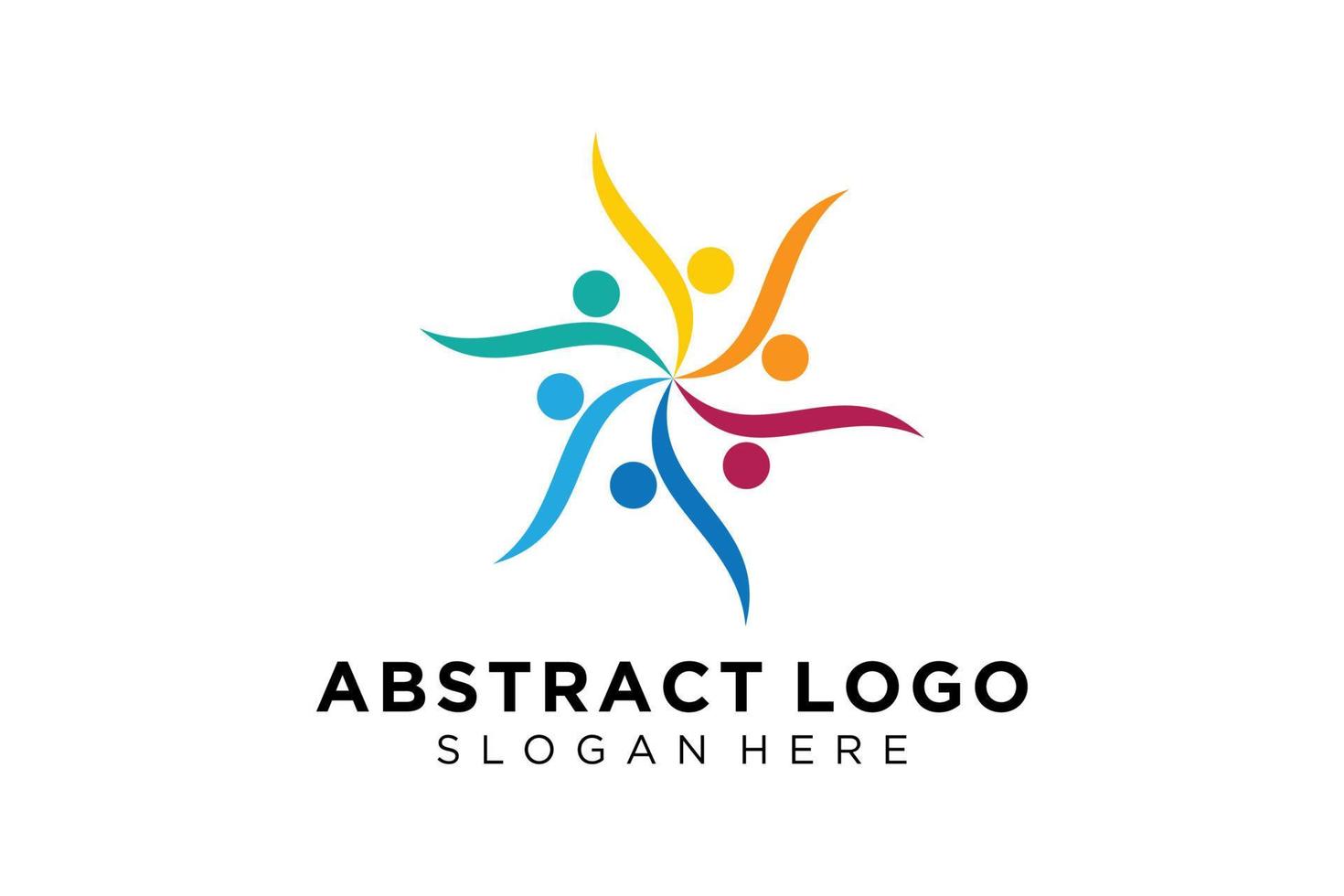 vector abstract mensen en familie logo verzameling, mensen pictogrammen, Gezondheid logo sjabloon, zorg symbool.