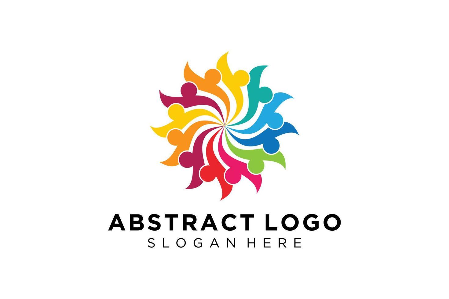 vector abstract mensen en familie logo verzameling, mensen pictogrammen, Gezondheid logo sjabloon, zorg symbool.