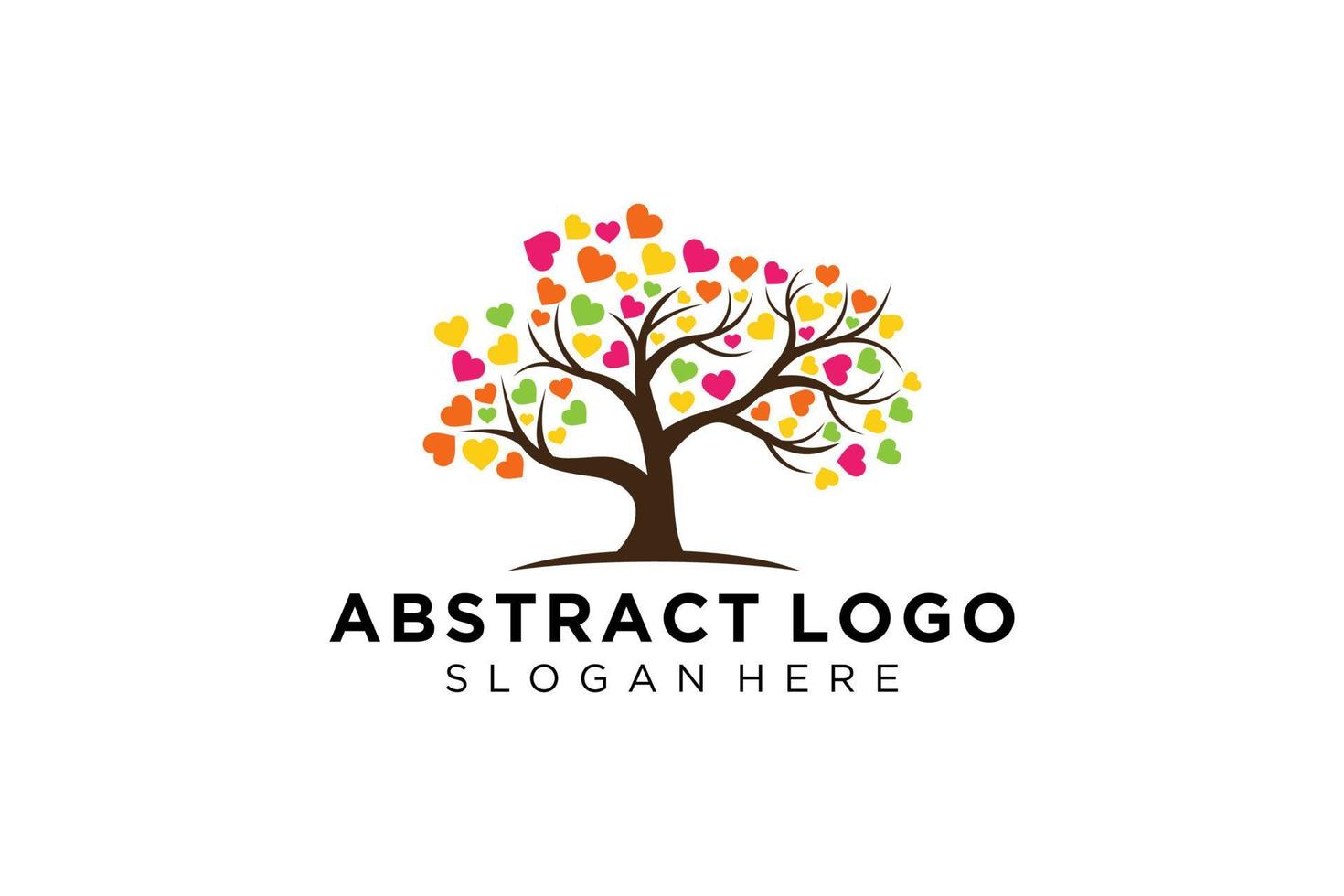 groen boom logo ontwerp natuurlijk en abstract blad. vector