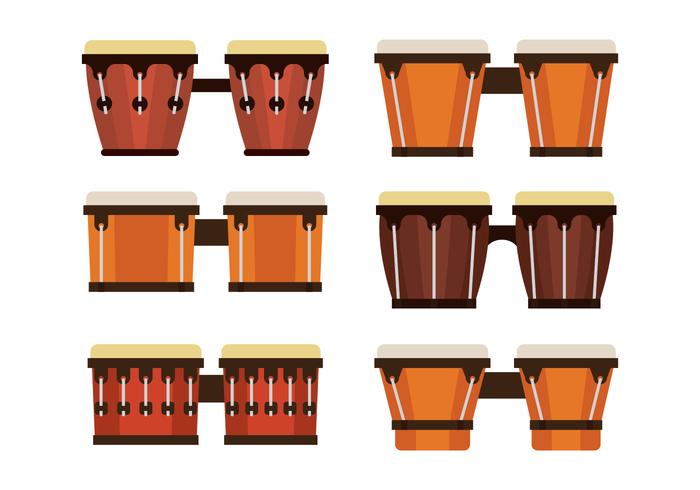 bongo vector iconen set