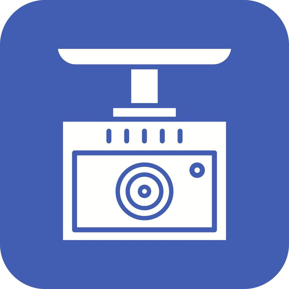 camera rit glyph ronde hoek achtergrond icoon vector