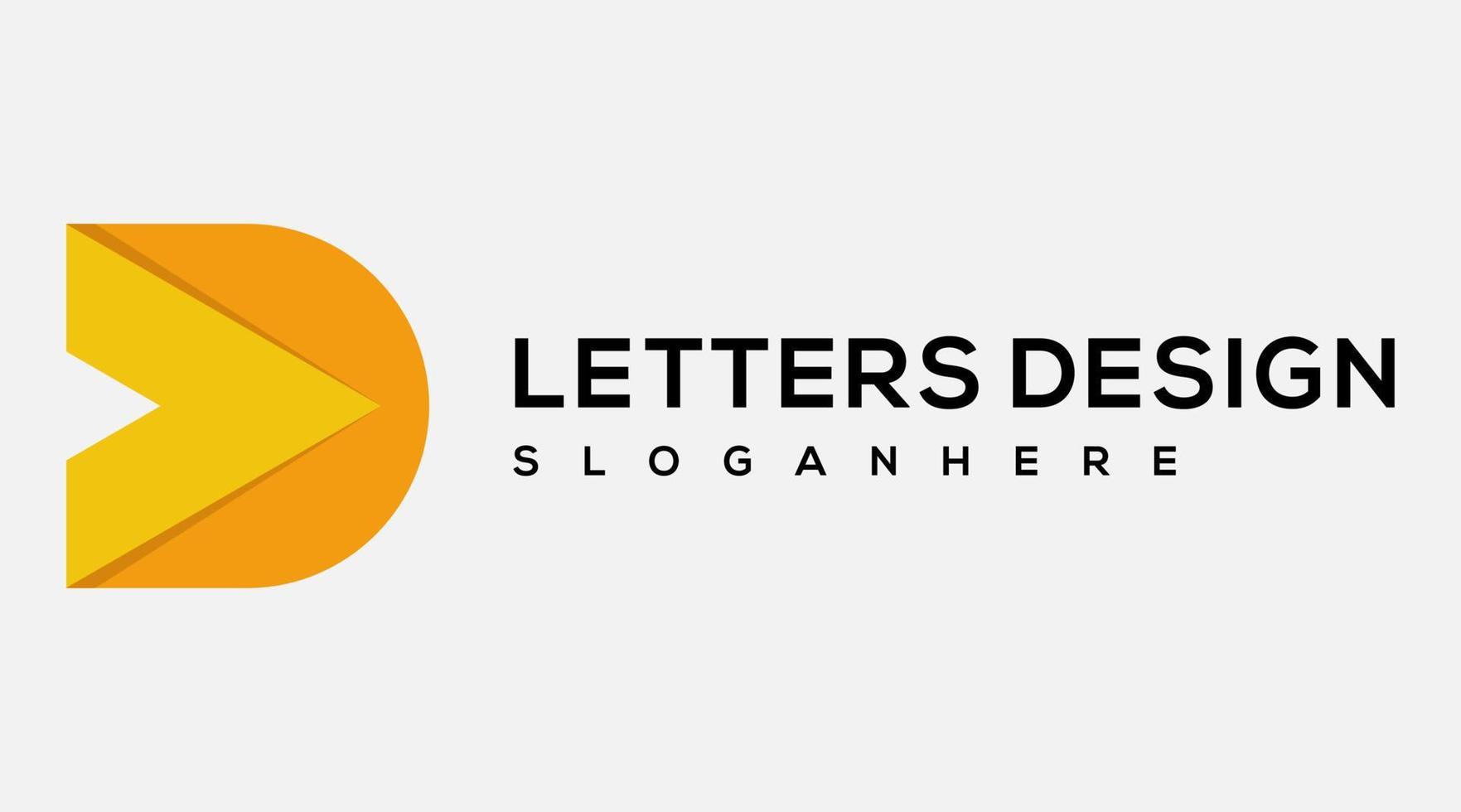 eerste brief d logo ontwerp vector sjabloon