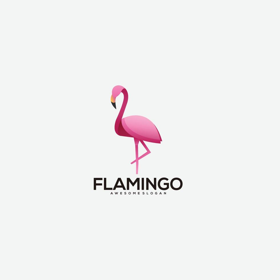 flamingo ontwerp logo kleurrijk vector