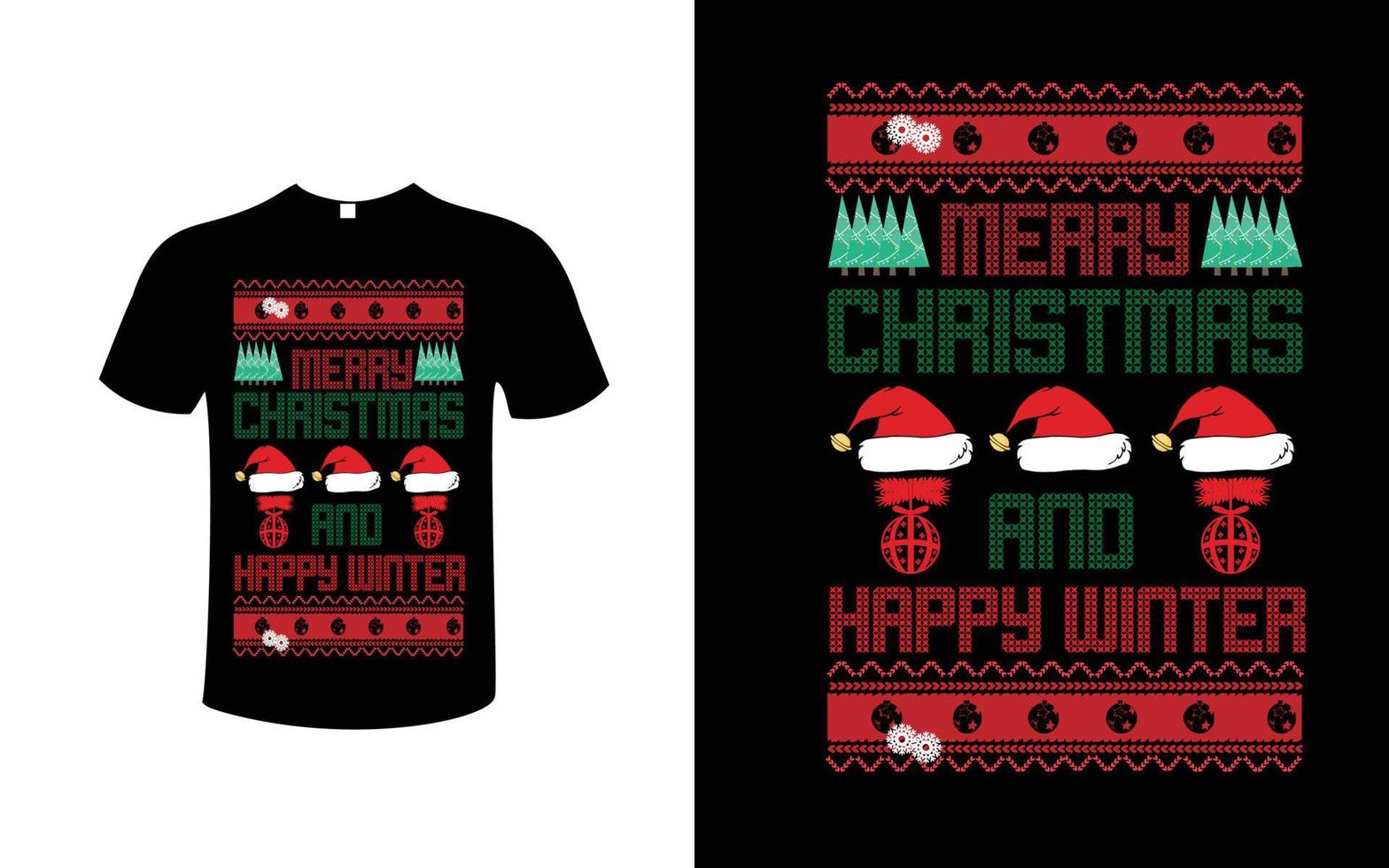 Kerstmis t-shirt ontwerp vrij vector