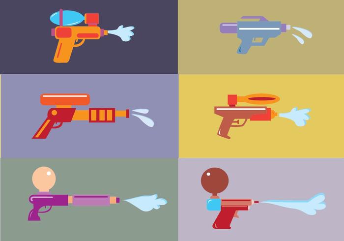 Watergun cartoon vectoren