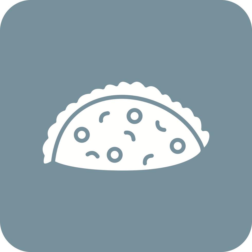 empanada glyph ronde hoek achtergrond icoon vector