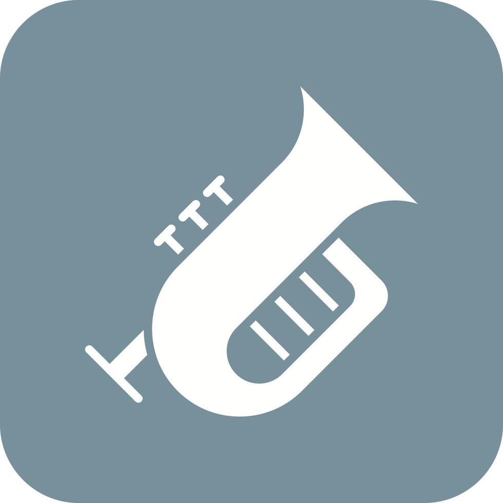 tuba glyph ronde hoek achtergrond icoon vector