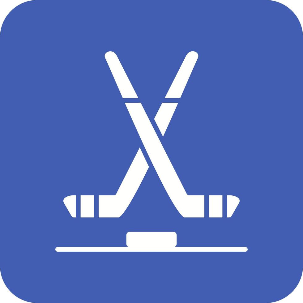 ijs hockey glyph ronde hoek achtergrond icoon vector