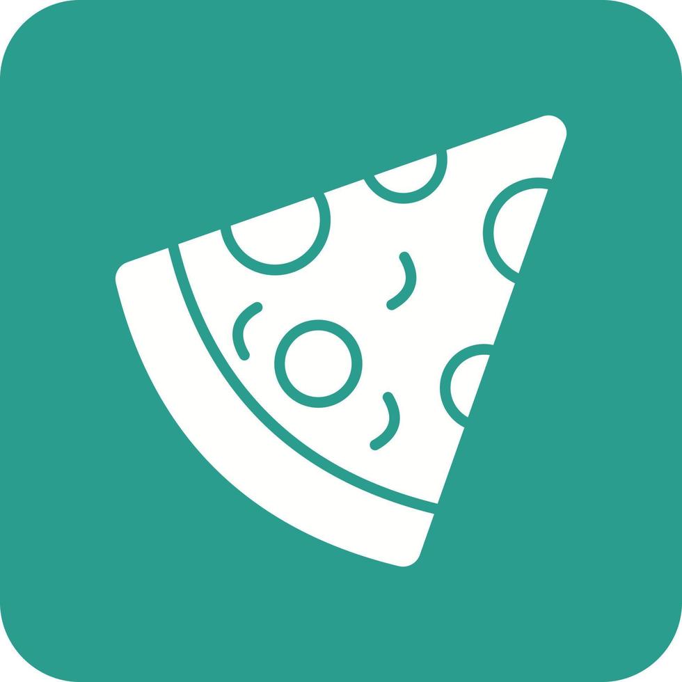 pizza plak glyph ronde hoek achtergrond icoon vector