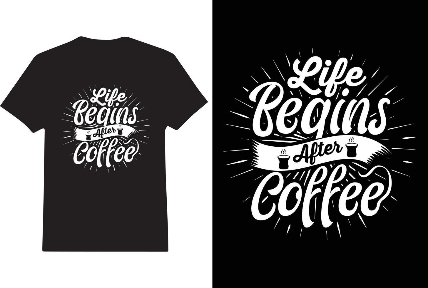 koffie typografie t-shirt ontwerp vector