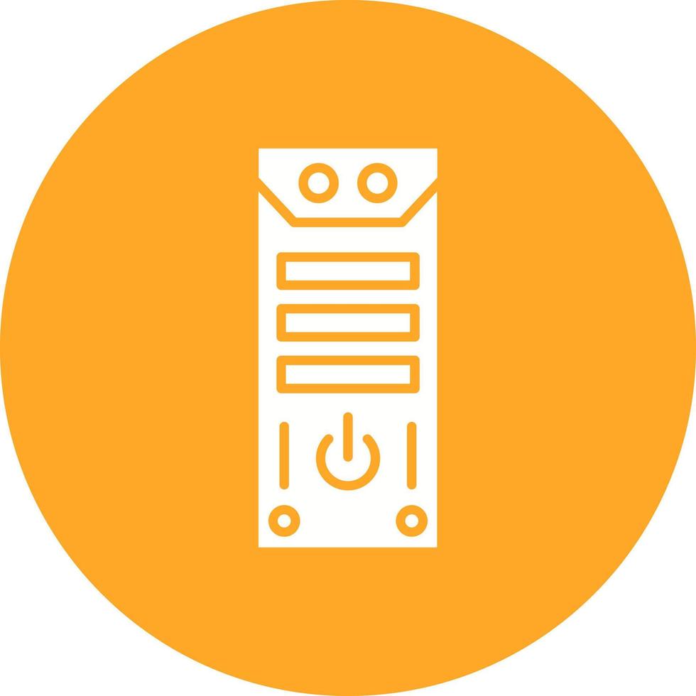 CPU glyph cirkel icoon vector