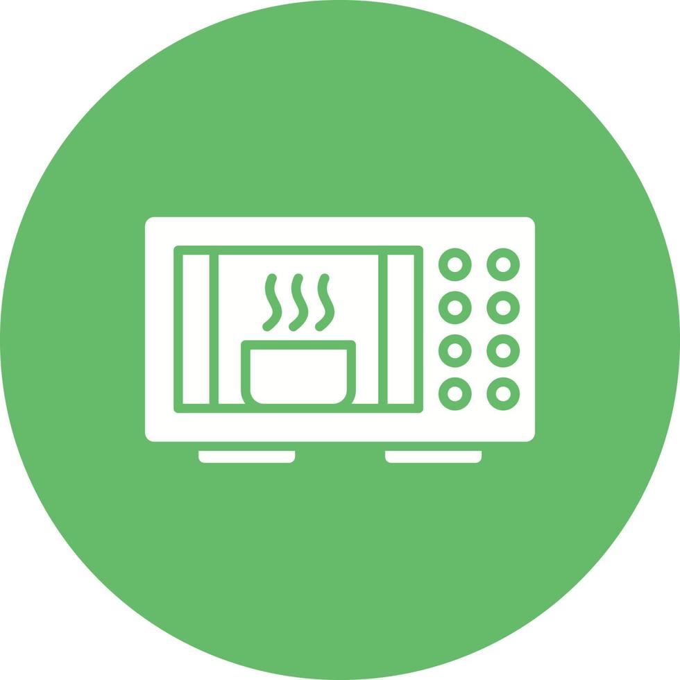 magnetronoven glyph cirkel icoon vector