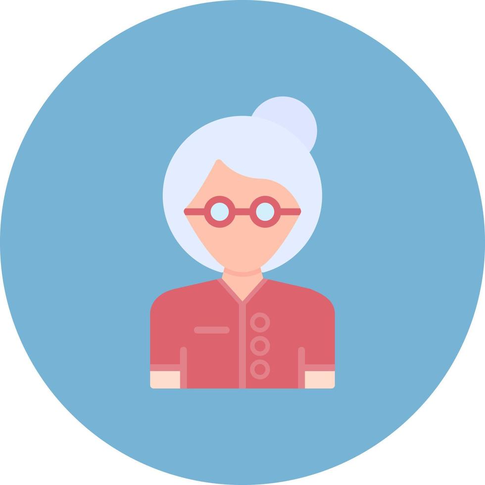oud vrouw creatief icoon ontwerp vector