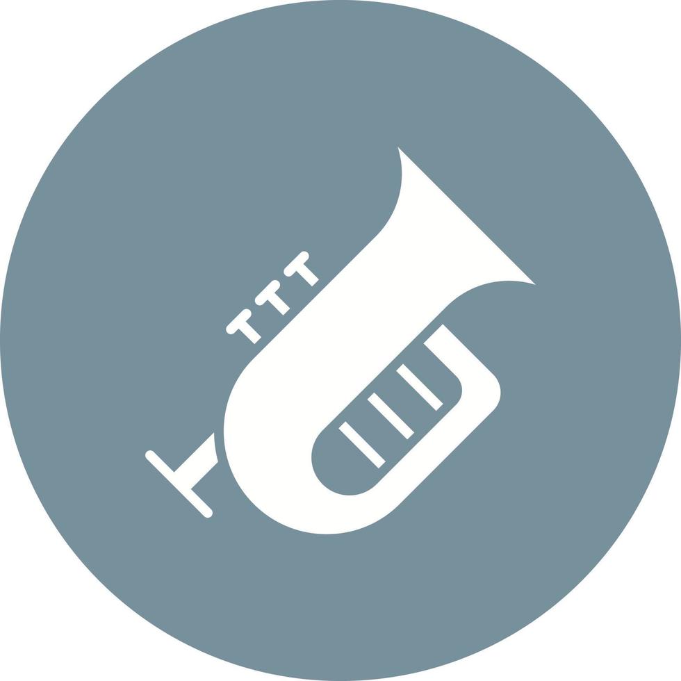 tuba glyph cirkel icoon vector