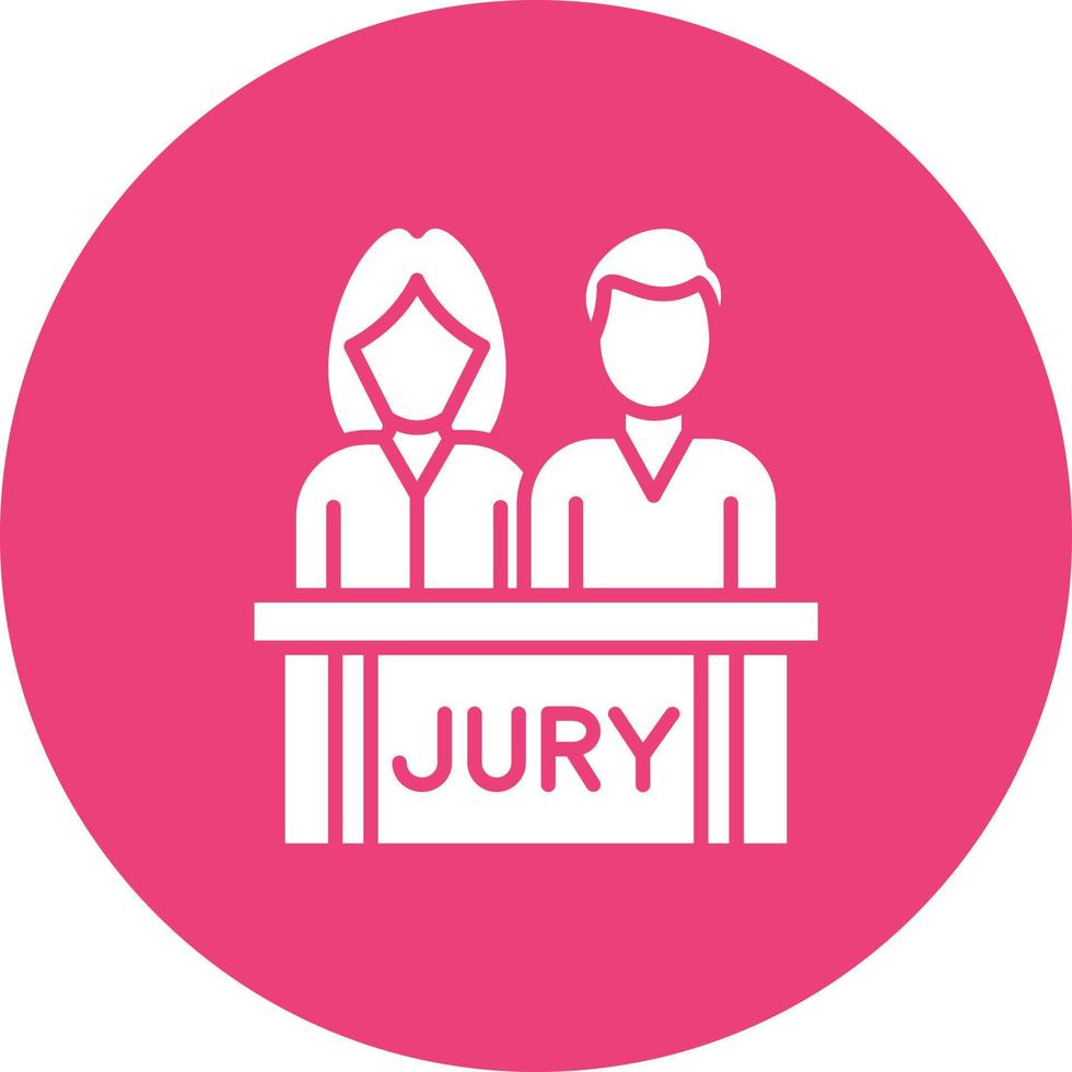 jury glyph cirkel icoon vector