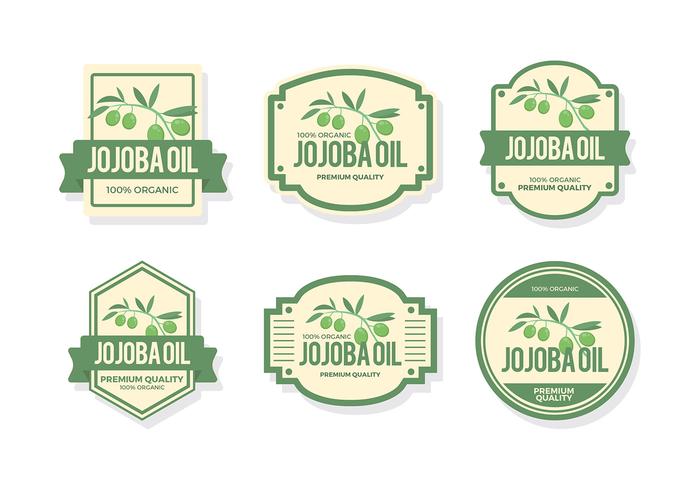 Jojoba Olie Label Gratis Vector
