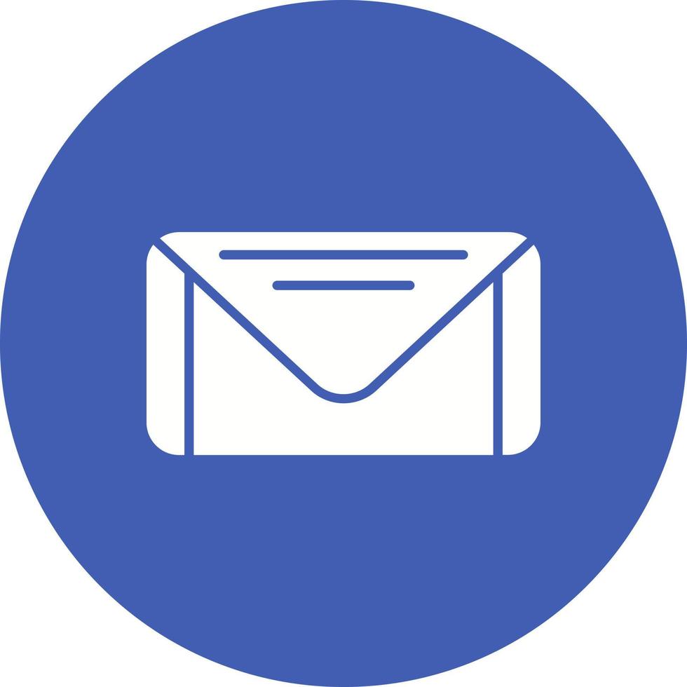 mail glyph cirkel icoon vector