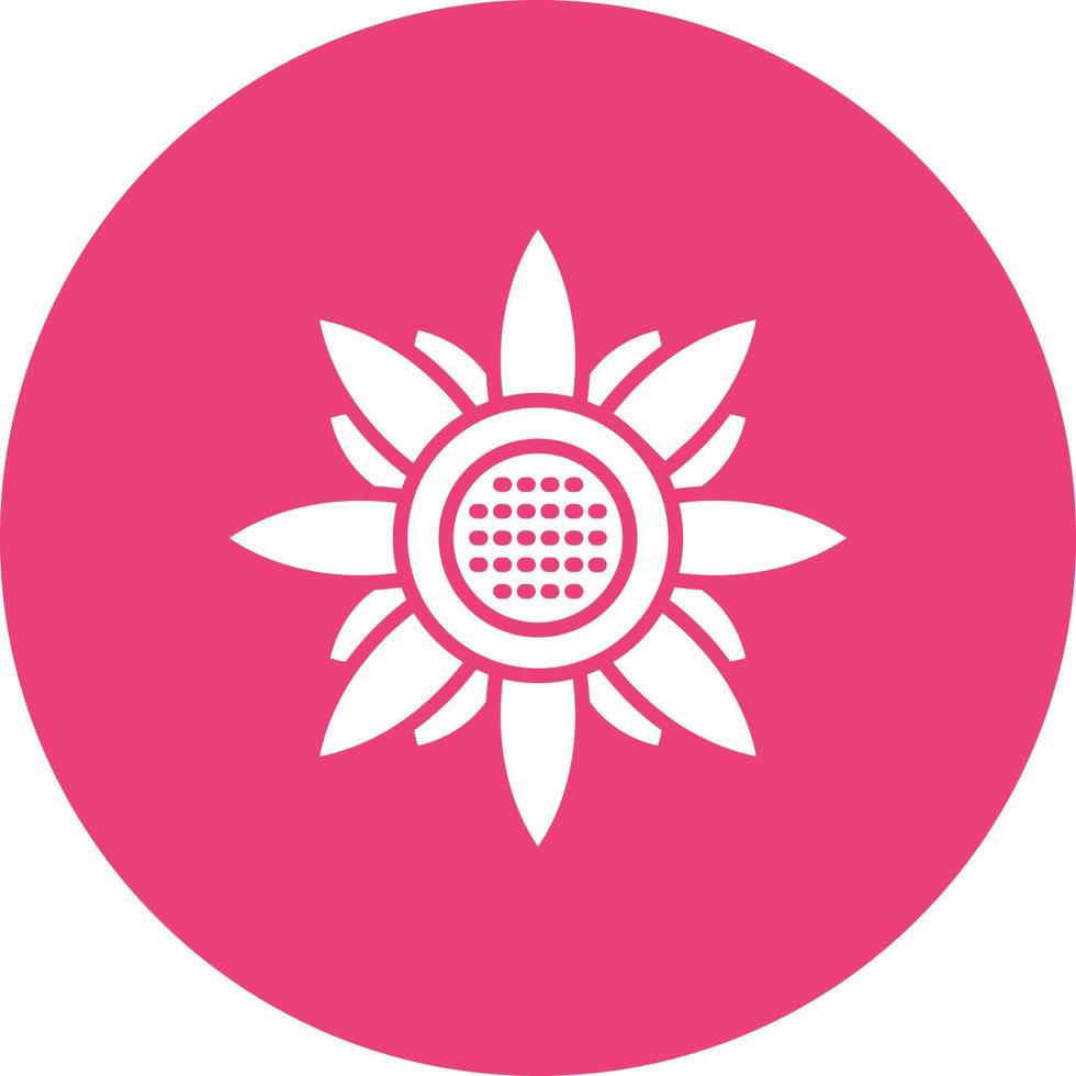 zonnebloem glyph cirkel icoon vector