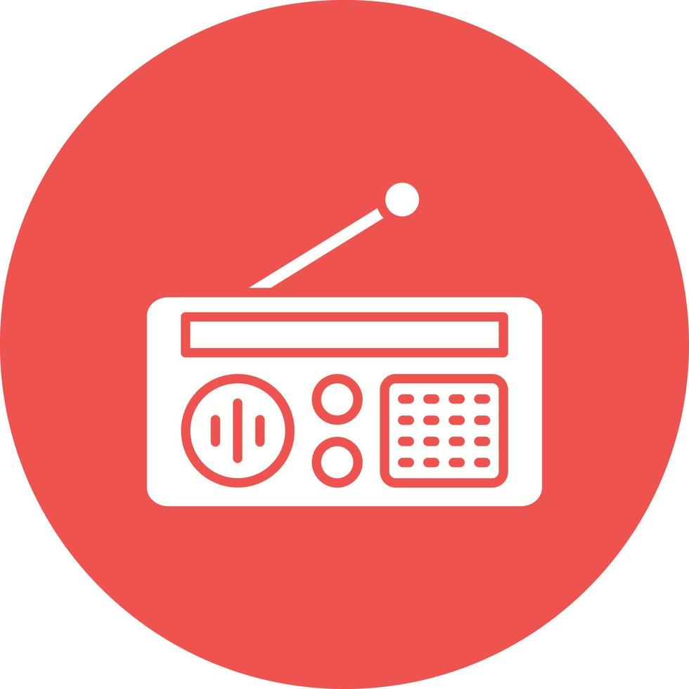 radio glyph cirkel icoon vector