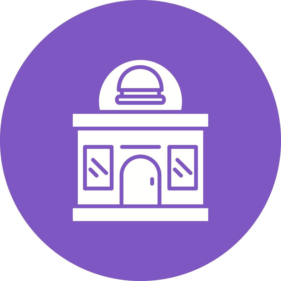 restaurant glyph cirkel icoon vector