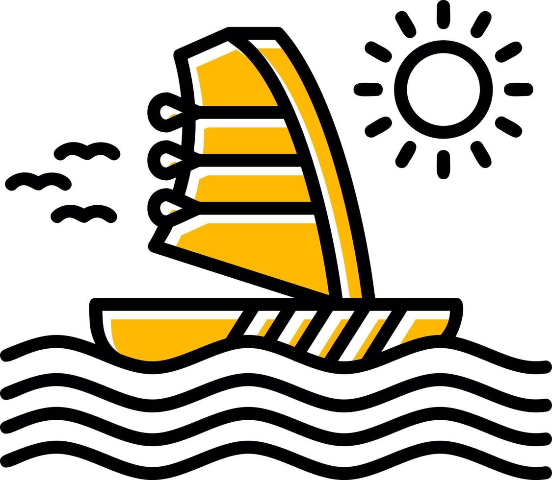 windsurfen creatief icoon ontwerp vector