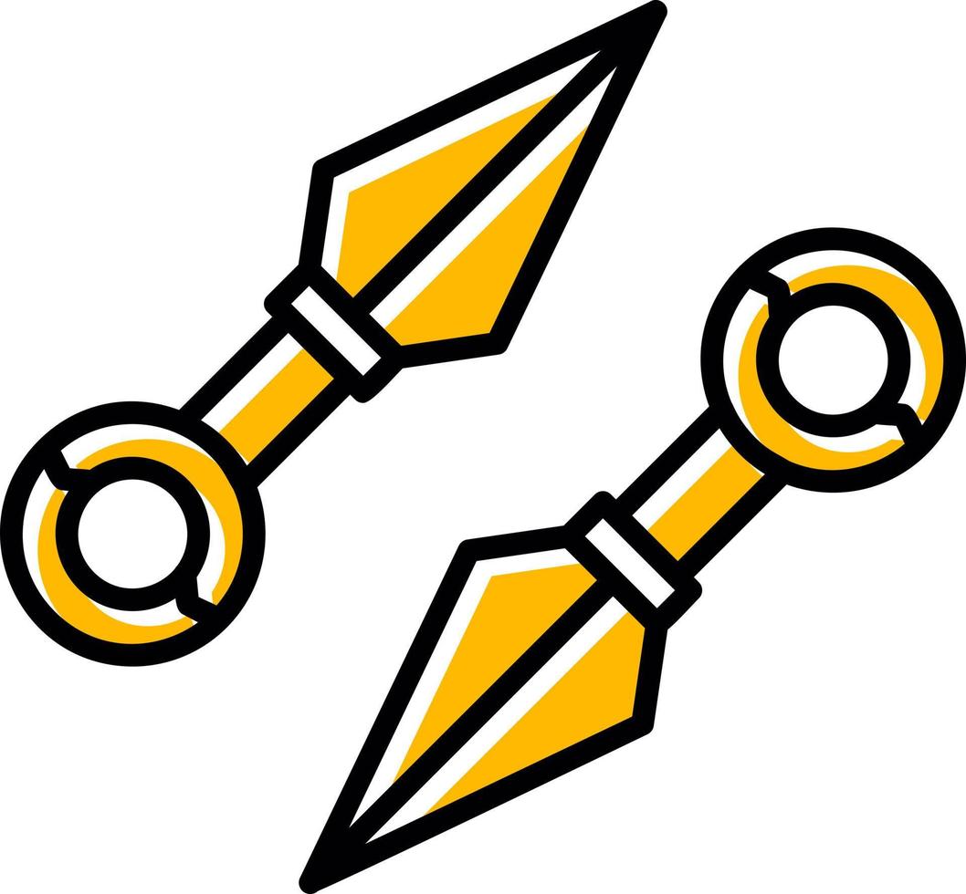 kunai creatief icoon ontwerp vector