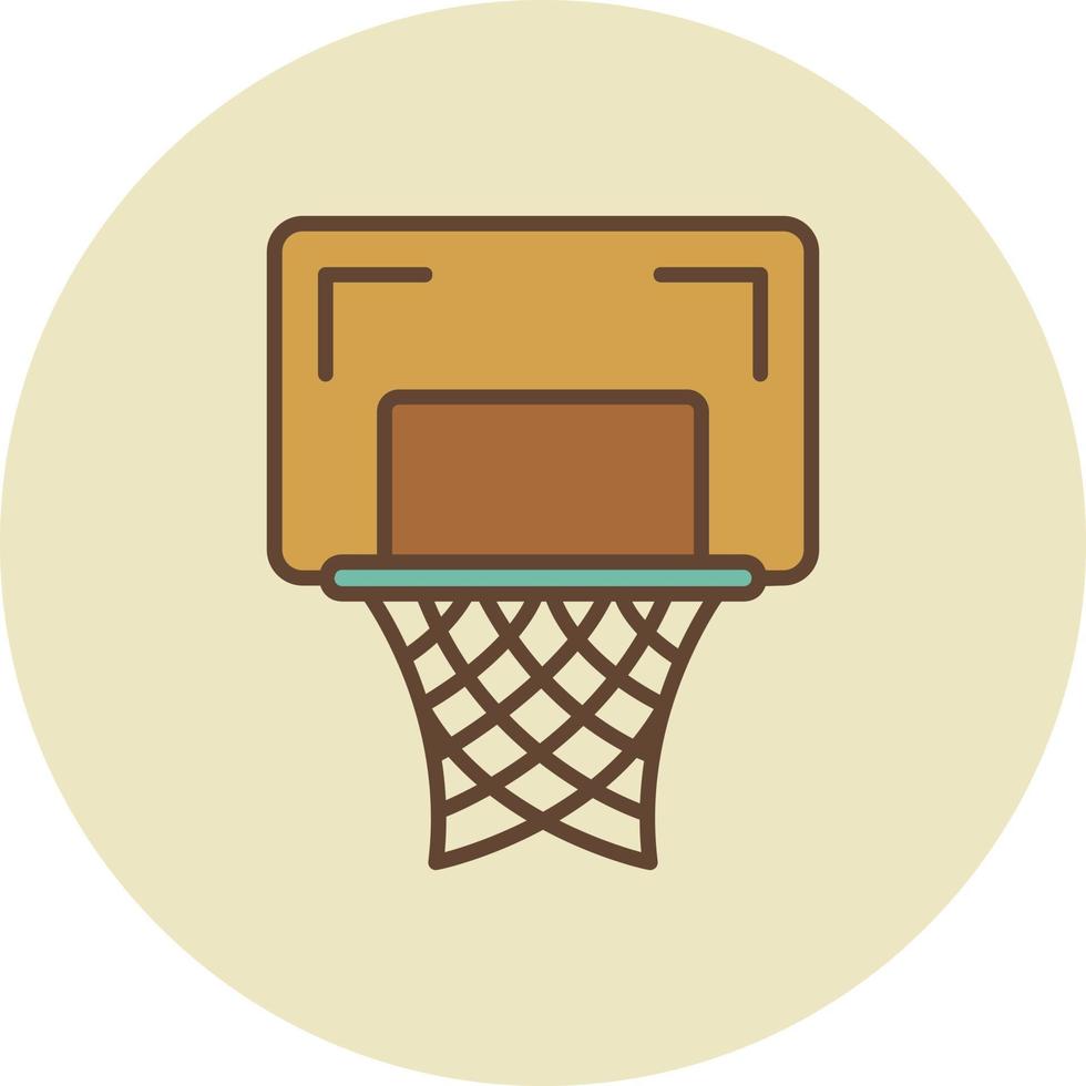 basketbal hoepel creatief icoon ontwerp vector