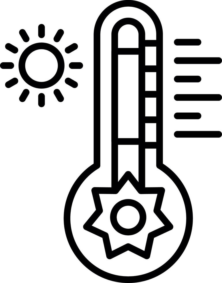 heet temperatuur creatief icoon ontwerp vector