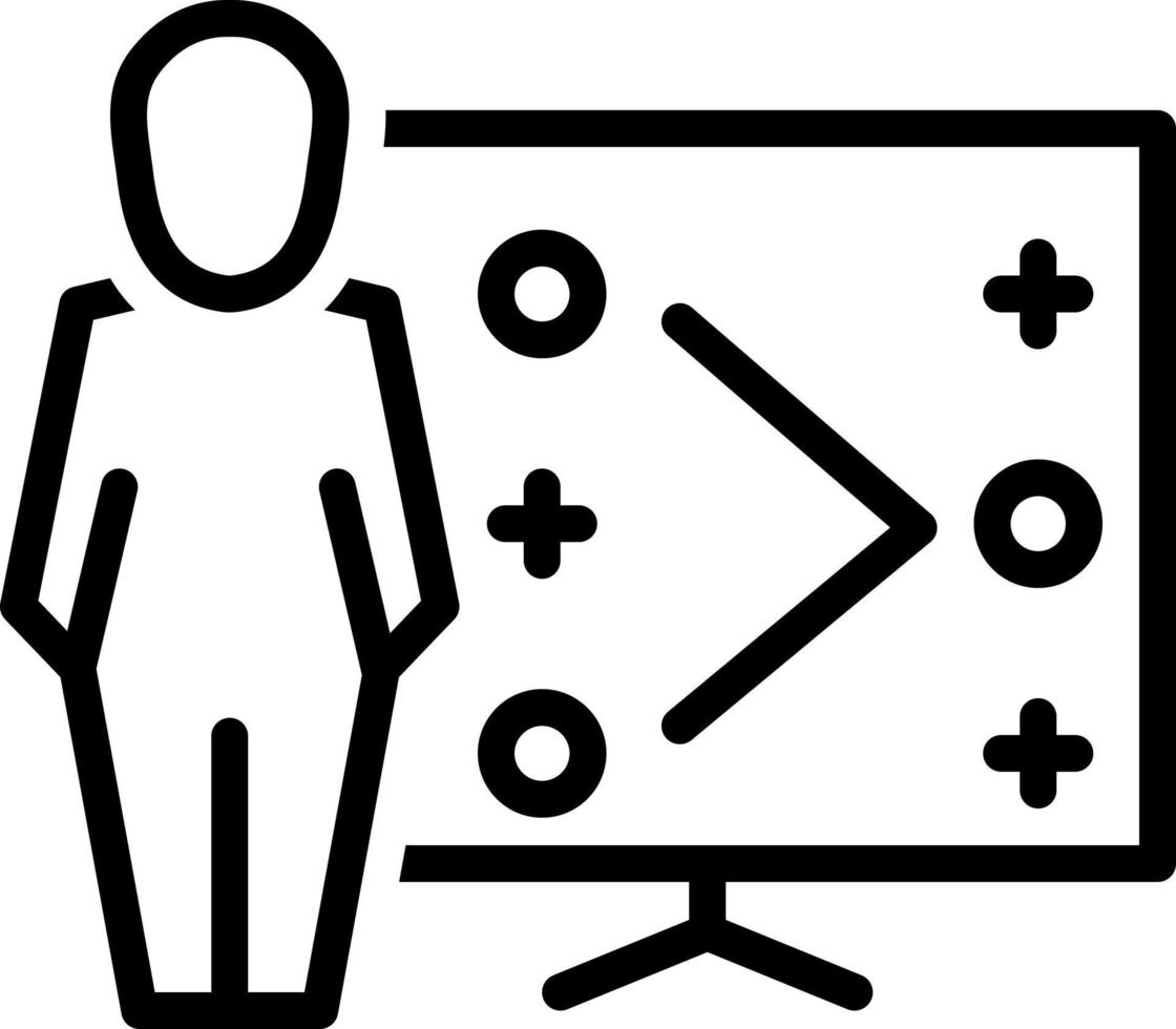 lijnpictogram voor tactiek vector